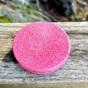 NWOT Barbie pink glitter compact mirror